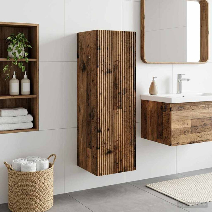 Dulap Bathroom Montat pe Perete Lemn vechi 33 x 34,5 x 60 cm - WALTI WALTI