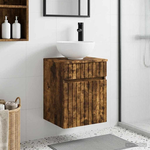 Chiuvetă de baie suspendată Stejar fumuriu 39 x 35 x 63 cm - WALTI WALTI