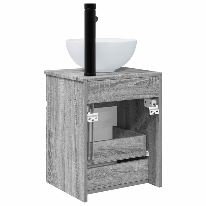 Chiuvetă de baie suspendată Sonoma gri 39 x 35 x 63 cm - WALTI WALTI
