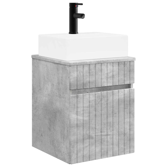 Chiuvetă de baie suspendată Gri Beton 39 x 41 x 62,5 cm - WALTI WALTI