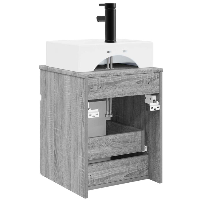 Chiuvetă de baie suspendată Sonoma gri 39 x 41 x 62,5 cm - WALTI WALTI