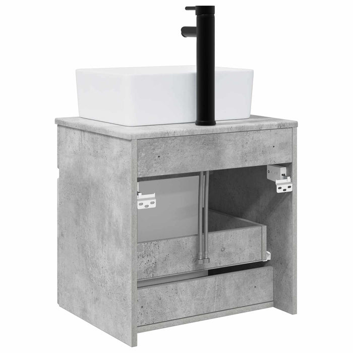 Chiuvetă de baie suspendată Gri Beton 49 x 41 x 63 cm - WALTI WALTI
