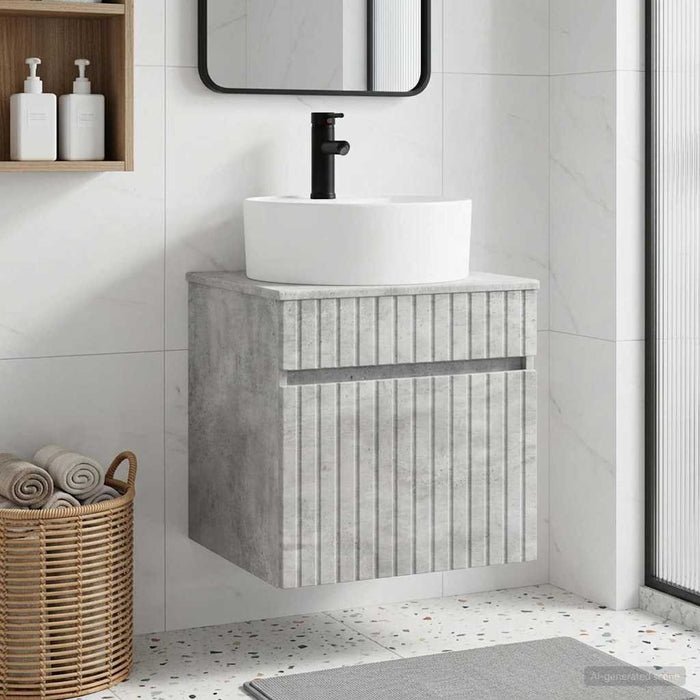 Chiuvetă de baie suspendată Gri Beton 49 x 44,5 x 65 cm - WALTI WALTI