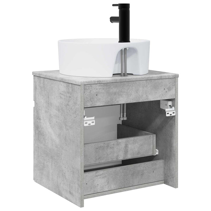 Chiuvetă de baie suspendată Gri Beton 49 x 44,5 x 65 cm - WALTI WALTI