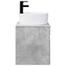 Chiuvetă de baie suspendată Gri Beton 49 x 44,5 x 65 cm - WALTI WALTI