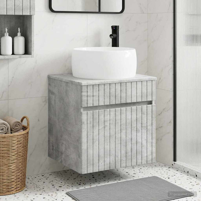 Chiuvetă de baie suspendată Gri Beton 49 x 44,5 x 66 cm WALTI
