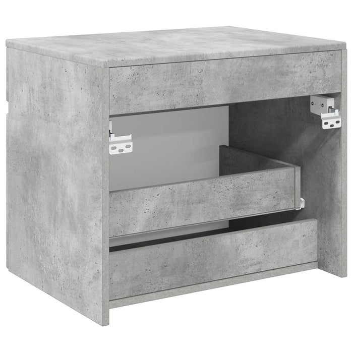 Dulap Bathroom Montat pe Perete Gri Beton 59 x 44,5 x 50 cm - WALTI WALTI