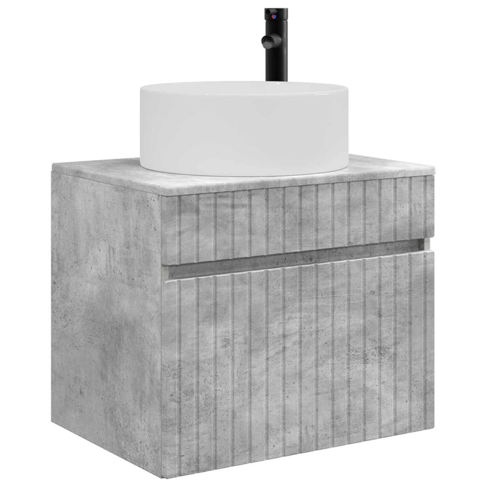Dulap Bathroom Montat pe Perete Gri Beton 59 x 44,5 x 50 cm - WALTI WALTI
