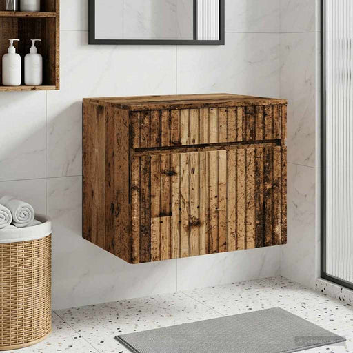 Dulap Bathroom Montat pe Perete Lemn vechi 59 x 44,5 x 50 cm - WALTI WALTI