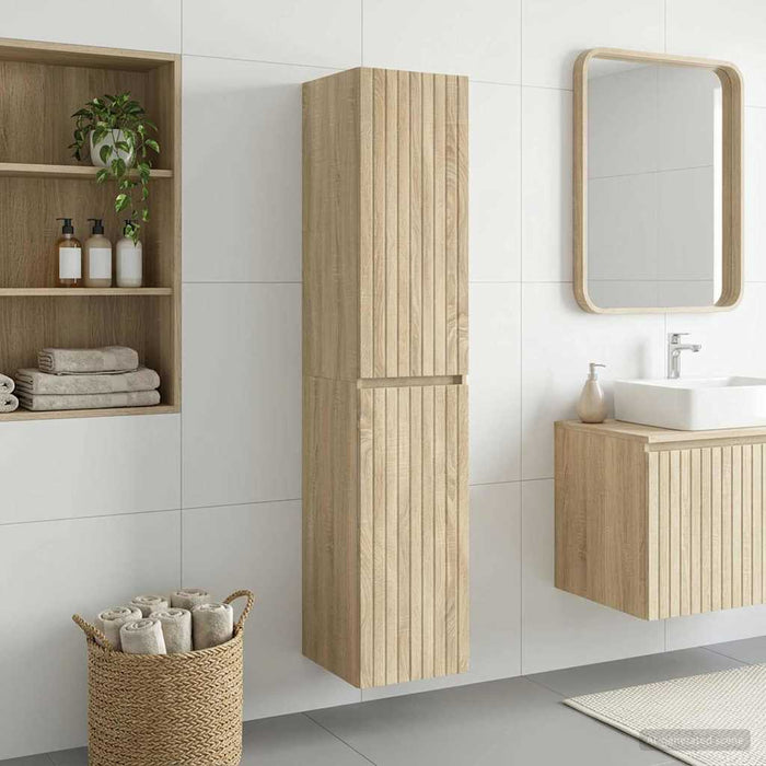 Dulap Bathroom Montat pe Perete Stejar Sonoma - WALTI WALTI
