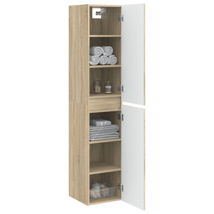 Dulap Bathroom Montat pe Perete Stejar Sonoma - WALTI WALTI