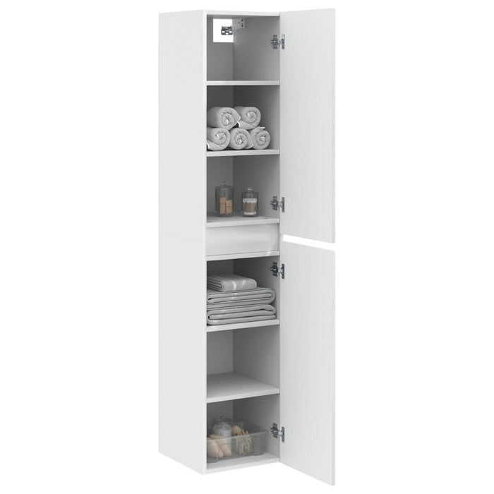 Dulap Bathroom Montat pe Perete Alb foarte lucios - WALTI WALTI