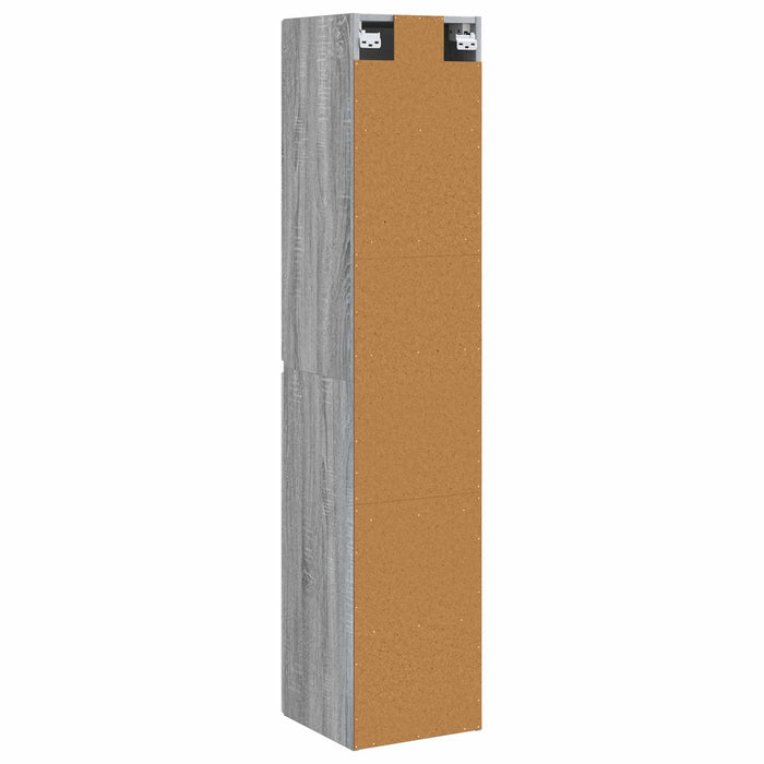 Dulap Bathroom Montat pe Perete Sonoma gri 33 x 34,5 x 160 cm - WALTI WALTI