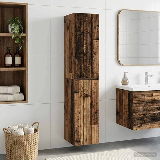 Dulap Bathroom Montat pe Perete Lemn vechi 33 x 34,5 x 160 cm - WALTI WALTI