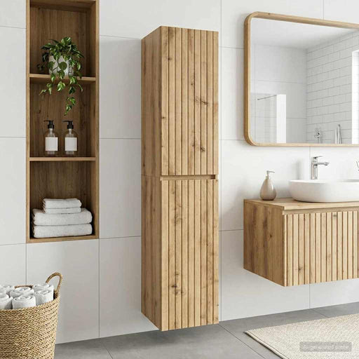 Dulap Bathroom Montat pe Perete Stejar Artizanal - WALTI WALTI