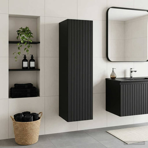Dulap Bathroom Montat pe Perete Negru 33 x 34,5 x 100 cm - WALTI WALTI