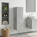 Dulap Bathroom Montat pe Perete Gri Beton 33 x 34,5 x 100 cm - WALTI WALTI