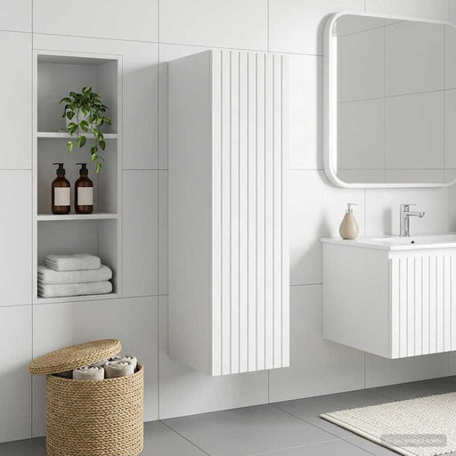 Dulap Bathroom Montat pe Perete Alb foarte lucios - WALTI WALTI