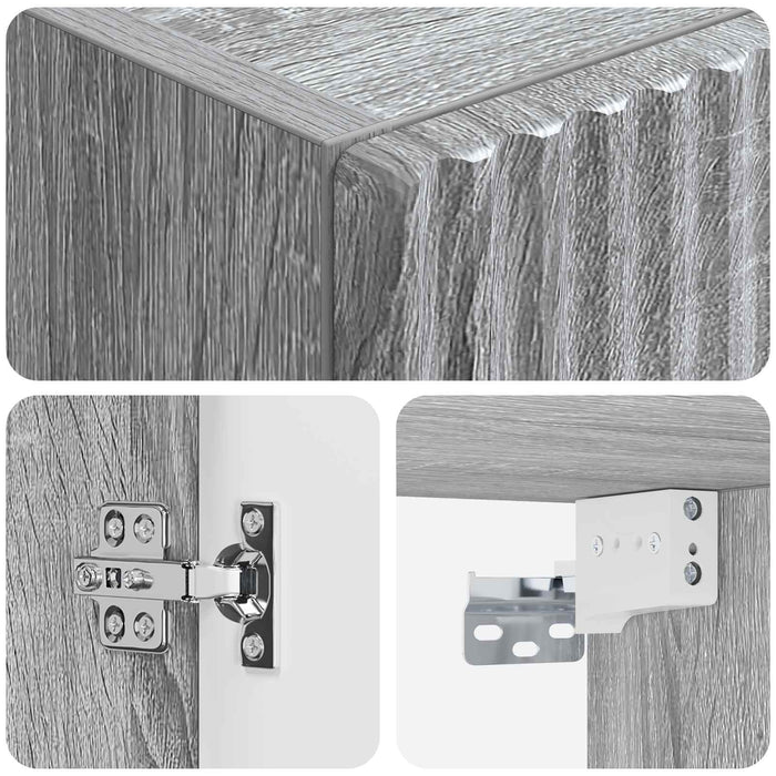 Dulap Bathroom Montat pe Perete Sonoma gri 33 x 34,5 x 100 cm WALTI