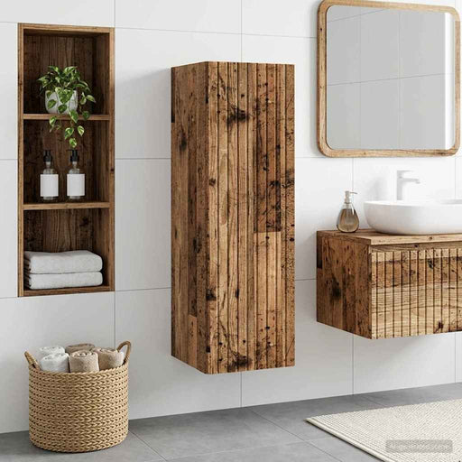 Dulap Bathroom Montat pe Perete Lemn vechi 33 x 34,5 x 100 cm - WALTI WALTI