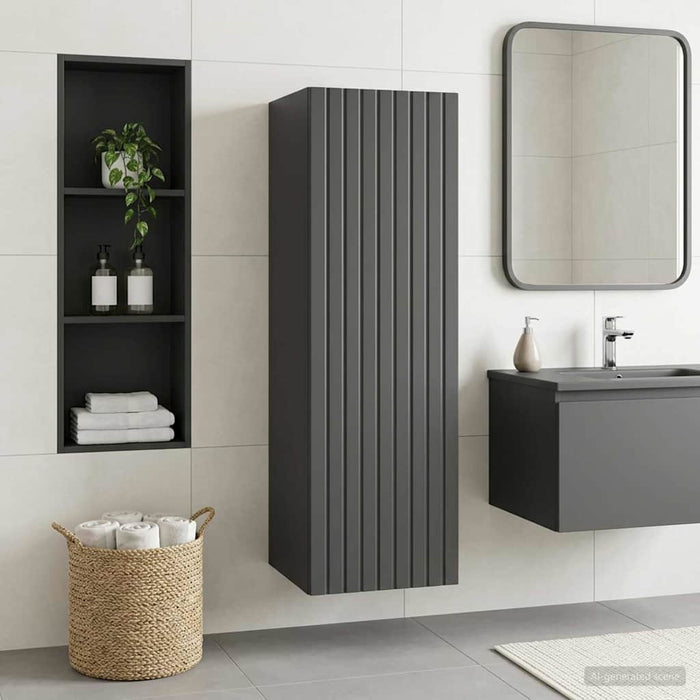 Dulap Bathroom Montat pe Perete Negru 33 x 34,5 x 60 cm - WALTI WALTI