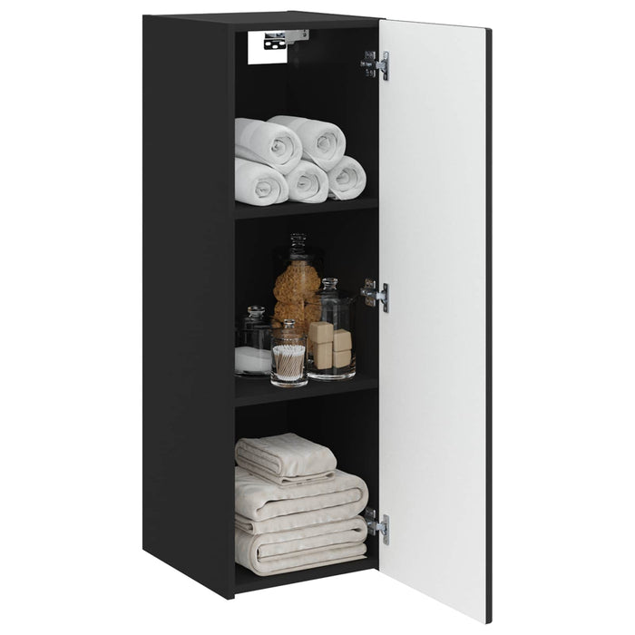 Dulap Bathroom Montat pe Perete Negru 33 x 34,5 x 60 cm - WALTI WALTI