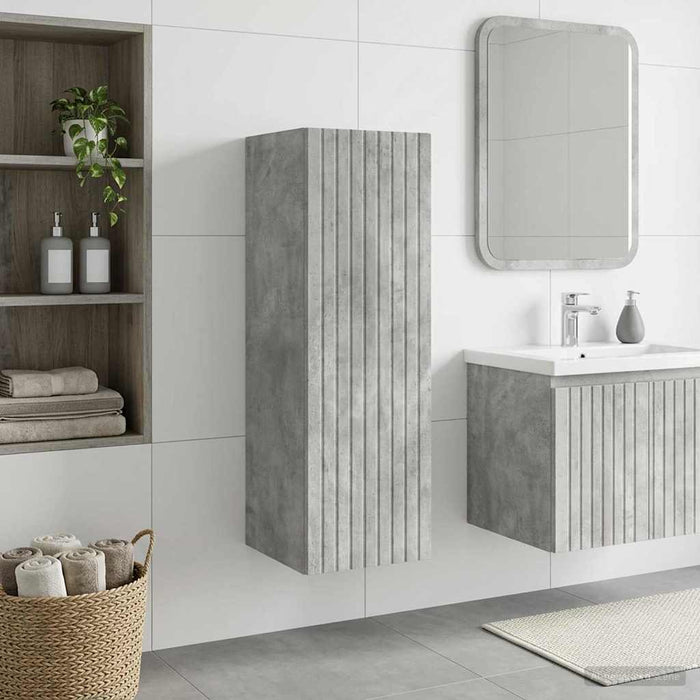 Dulap Bathroom Montat pe Perete Gri Beton 33 x 34,5 x 60 cm - WALTI WALTI