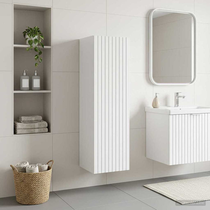 Dulap Bathroom Montat pe Perete Alb foarte lucios - WALTI WALTI