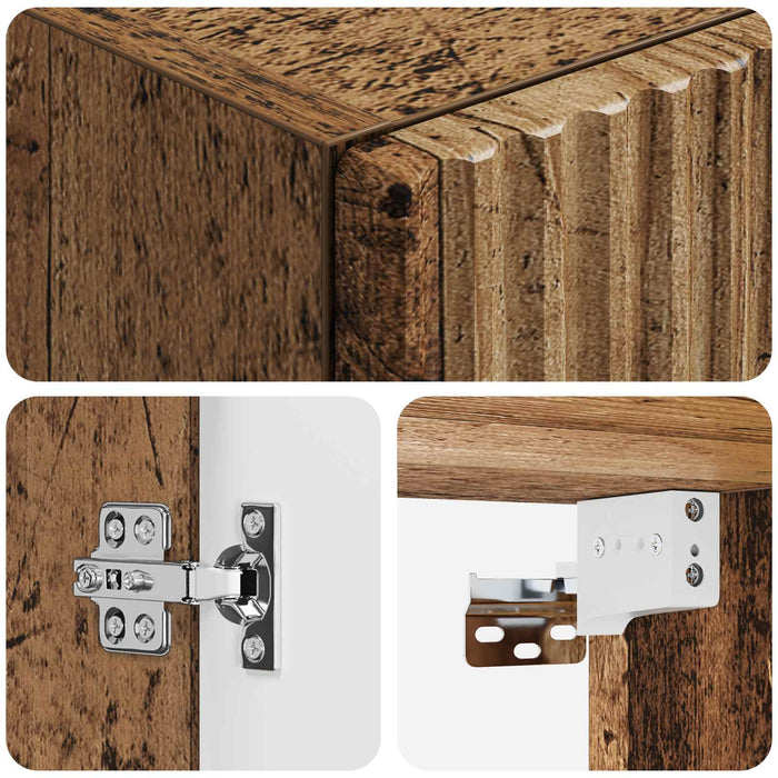 Dulap Bathroom Montat pe Perete Lemn vechi 33 x 34,5 x 60 cm - WALTI WALTI