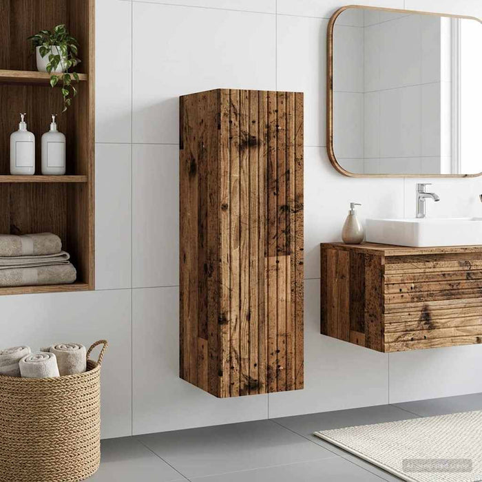Dulap Bathroom Montat pe Perete Lemn vechi 33 x 34,5 x 60 cm - WALTI WALTI