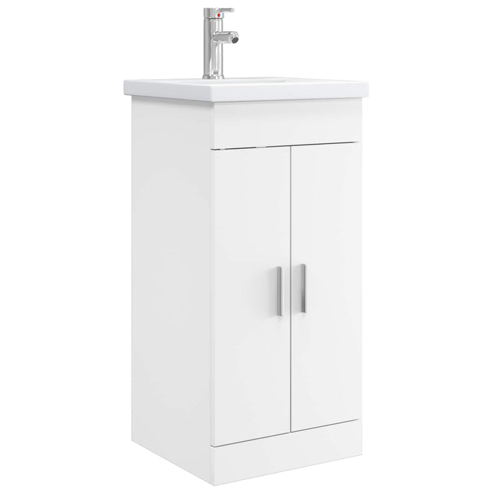 Mobilă de baie cu chiuvetă Alb 42 x 40 x 84,5 cm Lemn prelucrat - WALTI WALTI