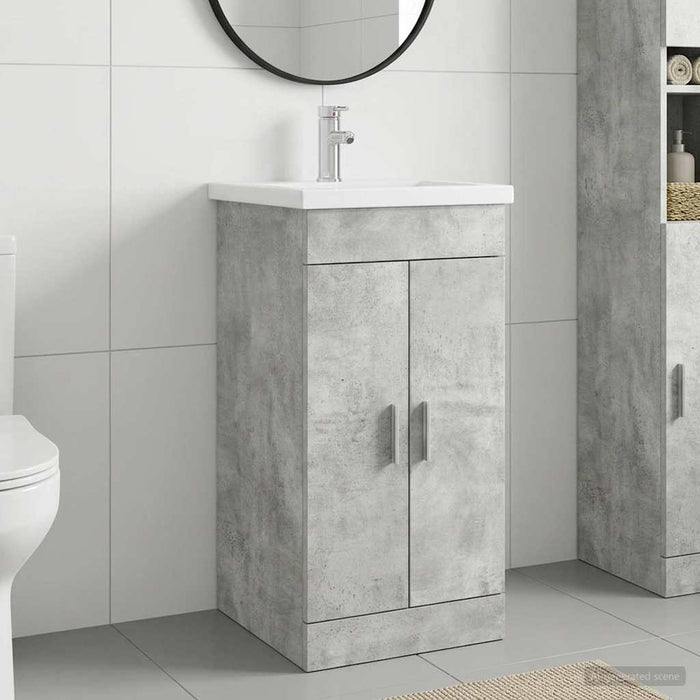 Mobilă de baie cu chiuvetă Gri Beton 42 x 40 x 84,5 cm - WALTI WALTI