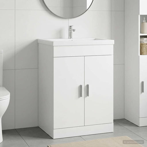 Dulap sub chiuvetă pentru baie Alb 56 x 37,5 x 81 cm - WALTI WALTI