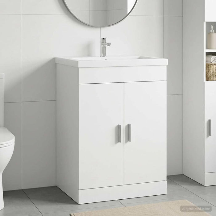 Dulap sub chiuvetă pentru baie Alb 56 x 37,5 x 81 cm - WALTI WALTI