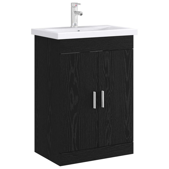 Dulap sub chiuvetă pentru baie Stejar Negru 56 x 37,5 x 81 cm - WALTI WALTI