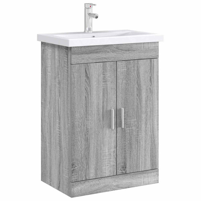 Dulap sub chiuvetă pentru baie Sonoma gri 56 x 37,5 x 81 cm - WALTI WALTI
