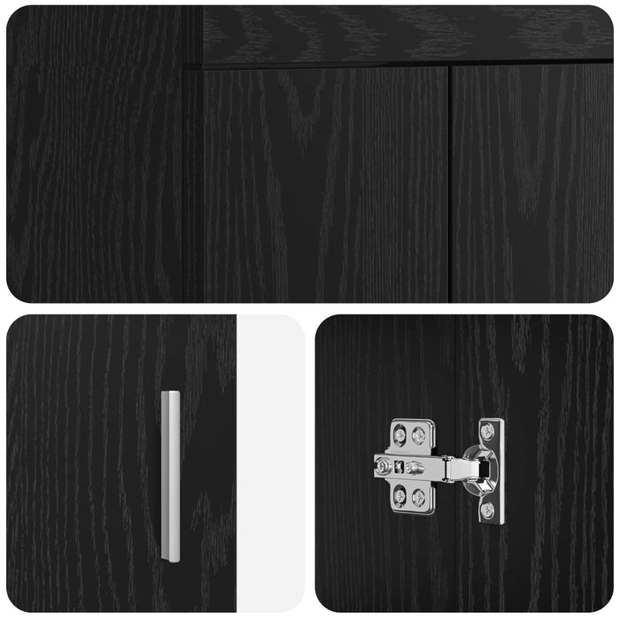 Dulap sub chiuvetă pentru baie Stejar Negru 78,5 x 37,5 x 81 cm - WALTI WALTI