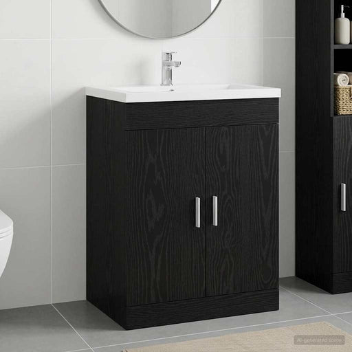 Dulap sub chiuvetă pentru baie Stejar Negru 78,5 x 37,5 x 81 cm - WALTI WALTI