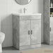 Dulap sub chiuvetă pentru baie Gri Beton 78,5 x 37,5 x 81 cm - WALTI WALTI