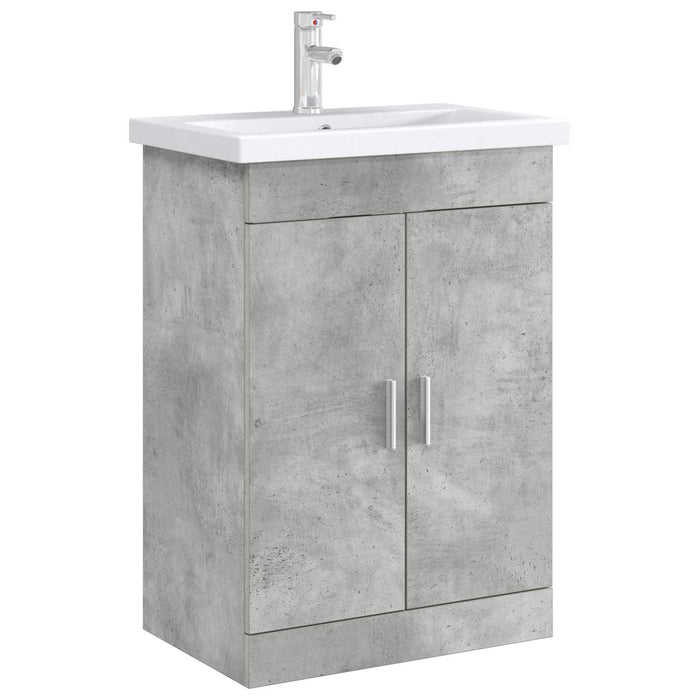 Dulap sub chiuvetă pentru baie Gri Beton 78,5 x 37,5 x 81 cm - WALTI WALTI
