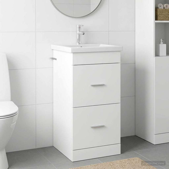 Mobilă de baie cu chiuvetă Alb 42 x 40 x 84,5 cm Lemn prelucrat - WALTI WALTI