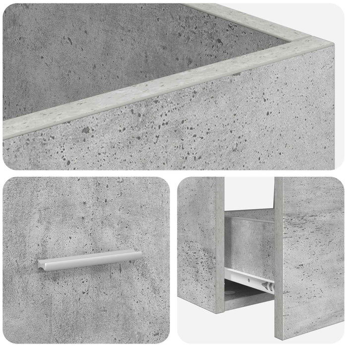 Mobilă de baie cu chiuvetă Gri Beton 42 x 40 x 84,5 cm - WALTI WALTI