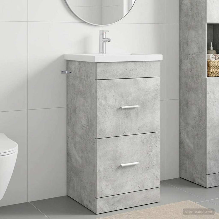 Mobilă de baie cu chiuvetă Gri Beton 42 x 40 x 84,5 cm - WALTI WALTI