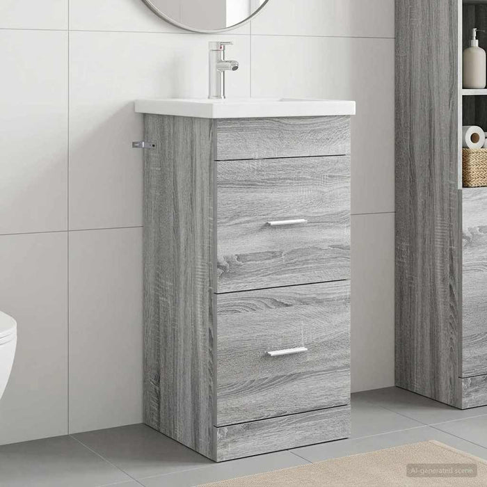 Mobilă de baie cu chiuvetă Sonoma gri 42 x 40 x 84,5 cm - WALTI WALTI