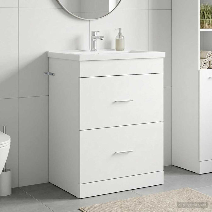 Dulap sub chiuvetă pentru baie Alb 56 x 37,5 x 81 cm - WALTI WALTI