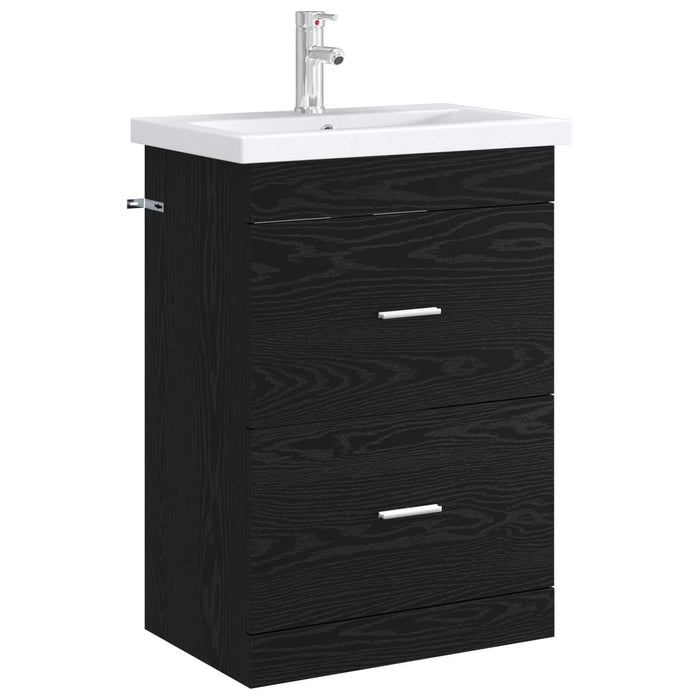 Dulap sub chiuvetă pentru baie Stejar Negru 56 x 37,5 x 81 cm - WALTI WALTI
