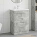 Dulap sub chiuvetă pentru baie Gri Beton 56 x 37,5 x 81 cm - WALTI WALTI