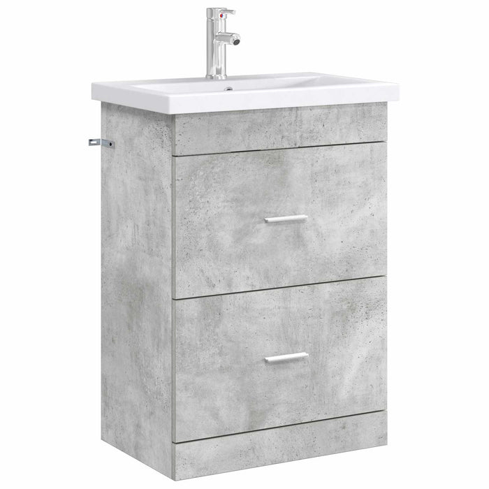 Dulap sub chiuvetă pentru baie Gri Beton 56 x 37,5 x 81 cm WALTI