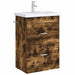 Dulap sub chiuvetă pentru baie Stejar fumuriu 56 x 37,5 x 81 cm - WALTI WALTI