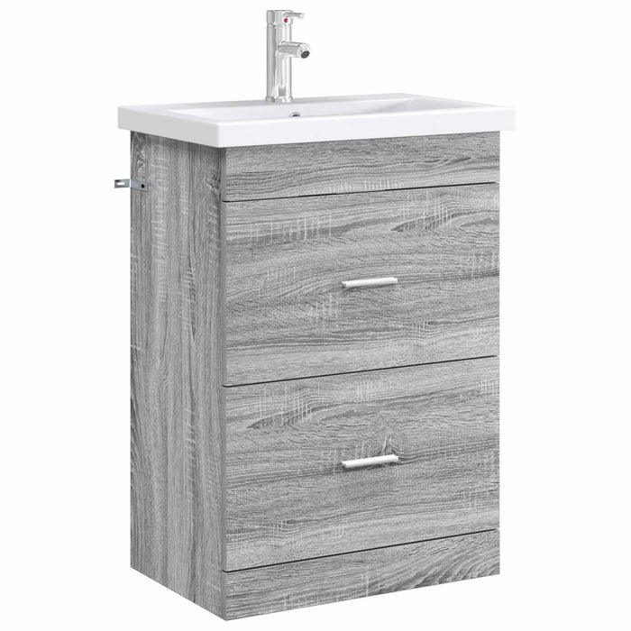Dulap sub chiuvetă pentru baie Sonoma gri 56 x 37,5 x 81 cm - WALTI WALTI